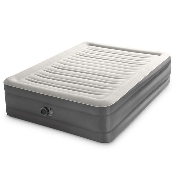 Intex -Air Mattress Inflatable QUEEN Raised TruAire Gray